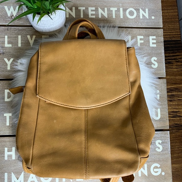 tignanello leather backpack purse